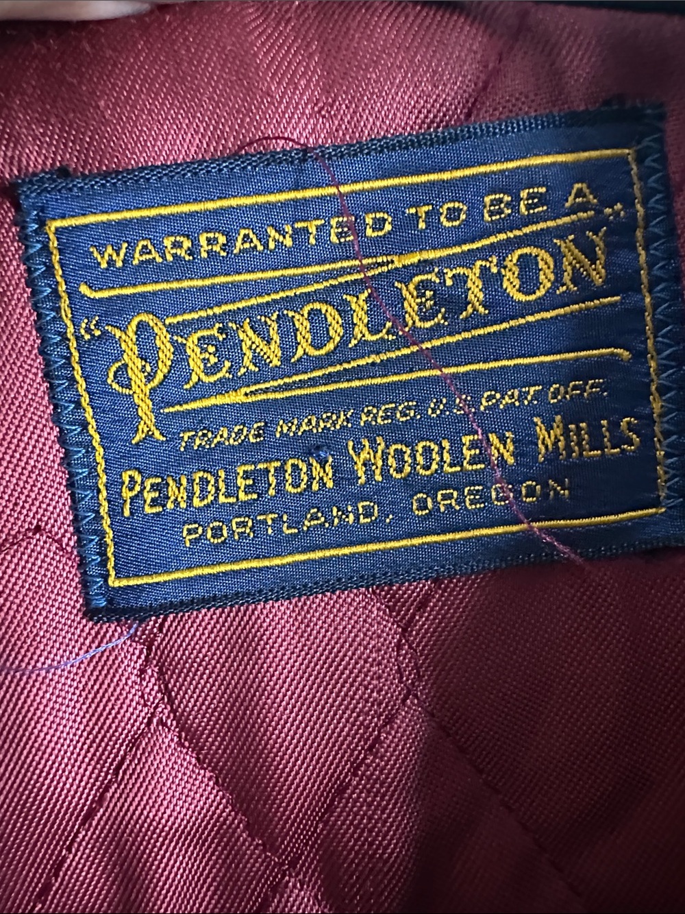 Vintage Pendleton Red Plaid Wool Pea Coat with Black Faux Fur Collar size M - Picture 4 of 10